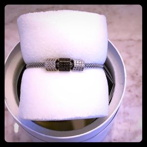 New black and Silver Mesh Bracelet